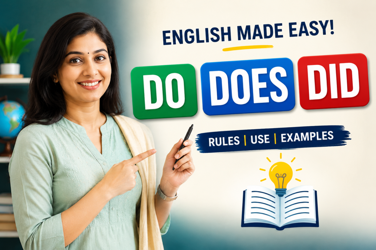 Do, Does, Did – मराठीत सविस्तर माहिती | Use, Rules, Examples & Exercise
