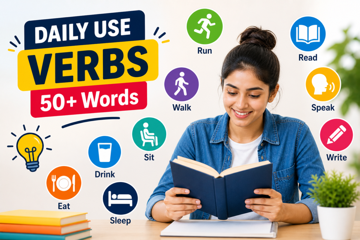 Daily Use English Words – Verbs (क्रियापदे) | 50 महत्त्वाचे शब्द