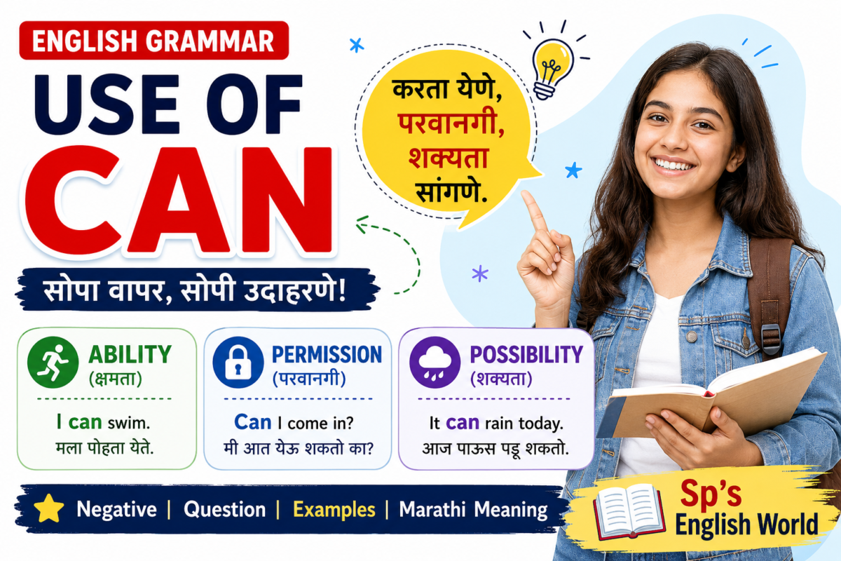 Use of “Can” – मराठीतून सोप्या पद्धतीने समजून घ्या