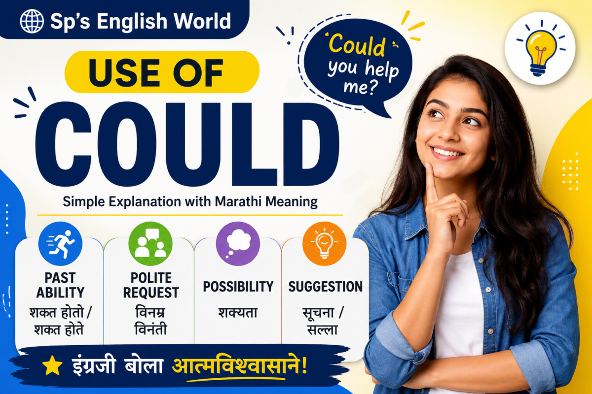 Use of “Could” in English | मराठीत सोप्या भाषेत समजून घ्या