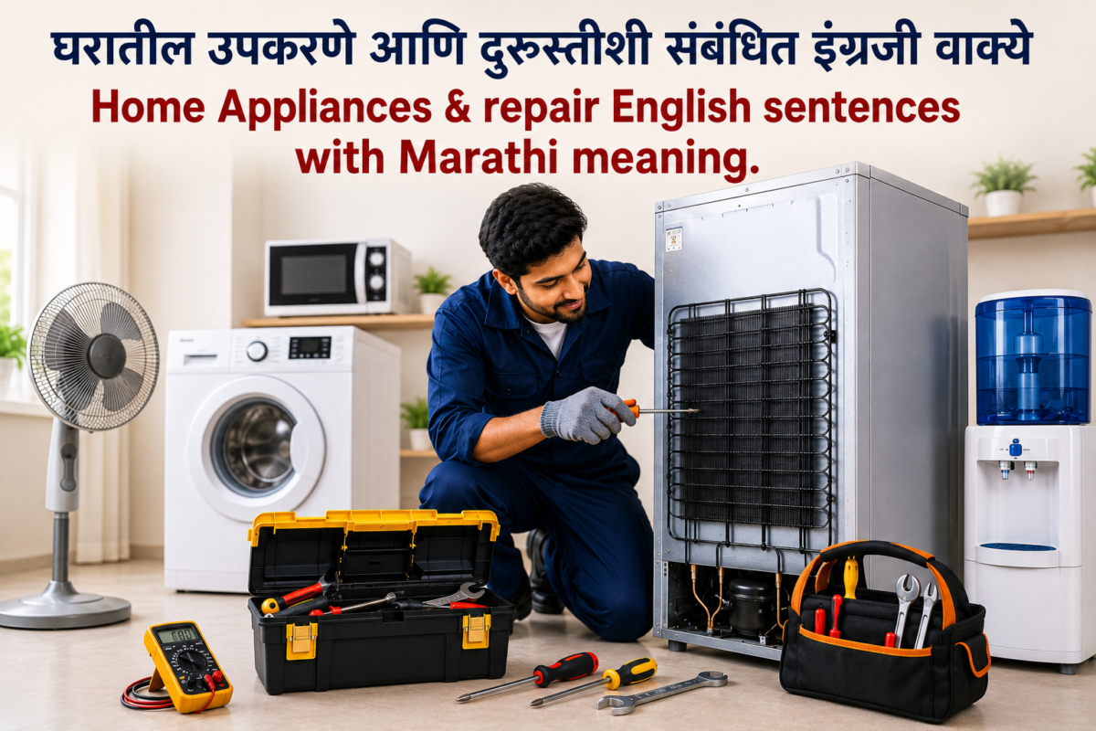 Home Appliances & Repair English Sentences